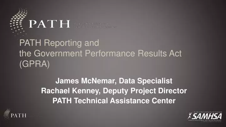 path reporting and the government performance results act gpra