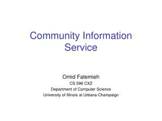 Community Information Service