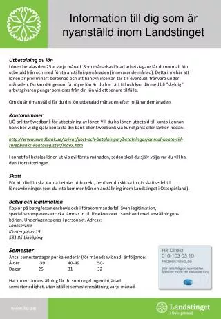 information till dig som r nyanst lld inom landstinget