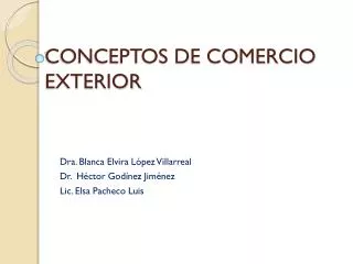 conceptos de comercio exterior