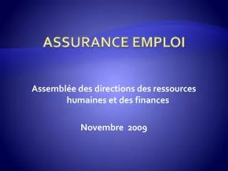 assurance emploi