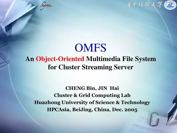 omfs an object oriented multimedia file system for cluster streaming server