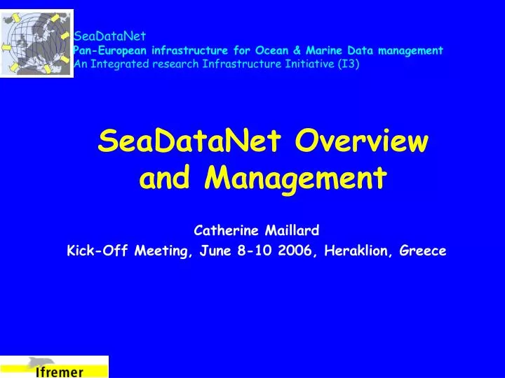 seadatanet overview and management