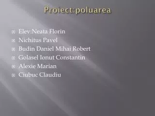 proiect poluarea