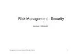 Risk Management - Security - slide 1