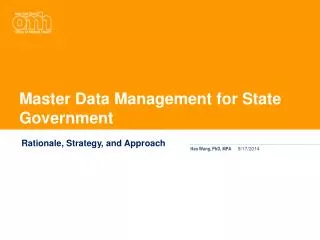 Master Data Management for State Government