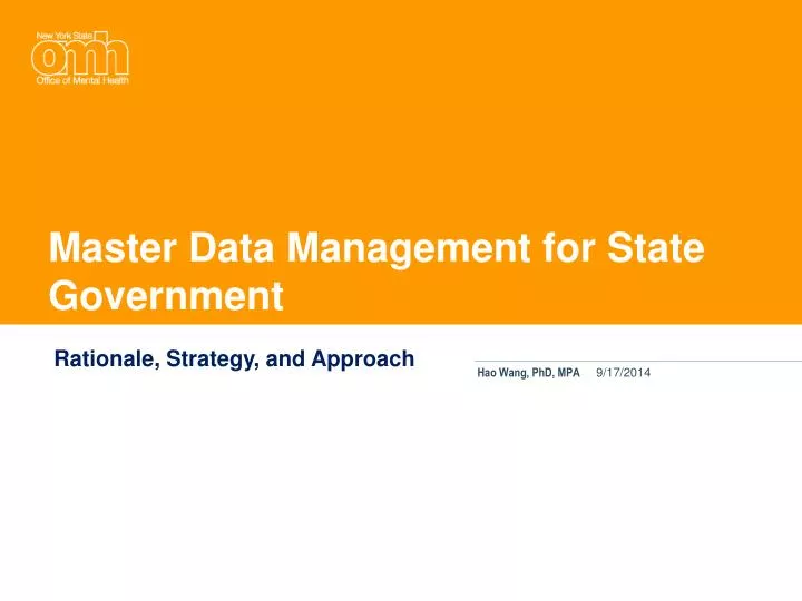 master data management for state government