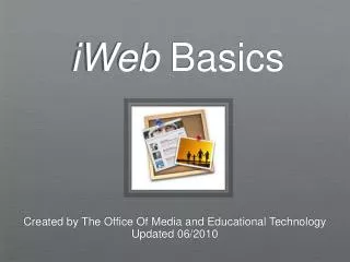 iWeb Basics