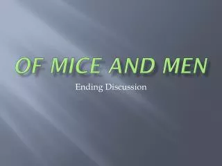 of mice and men