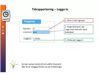 tidrapportering logga in