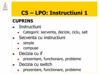 c5 lpo instructiuni 1