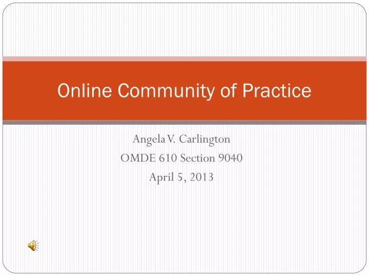 online community of practice