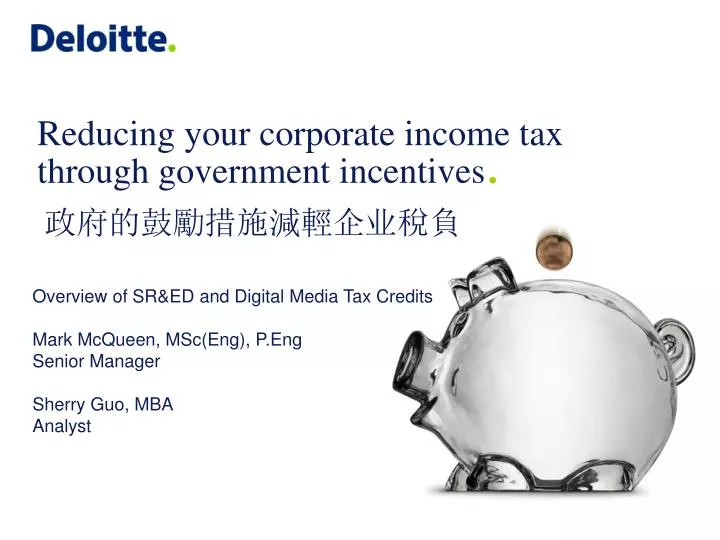 reducing your corporate income tax through government incentives