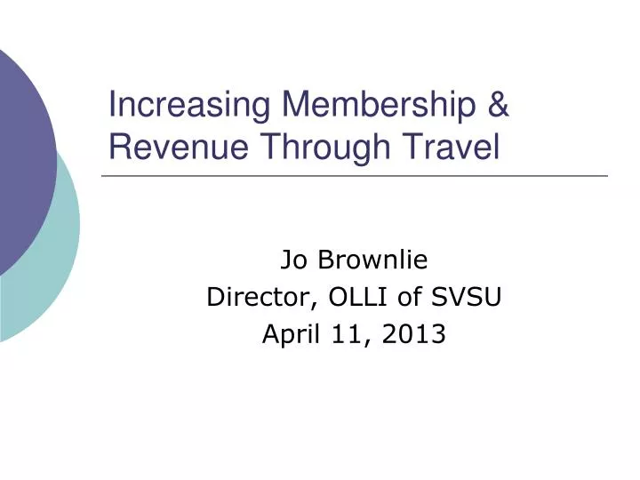 increasing membership revenue through travel