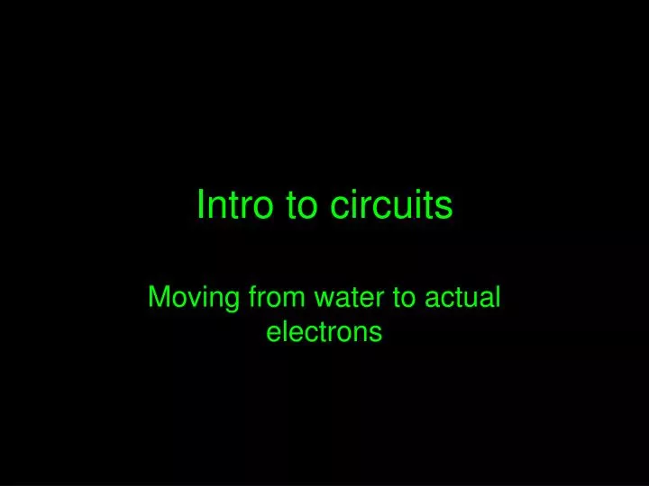 intro to circuits