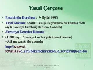 Yasal Çerçeve