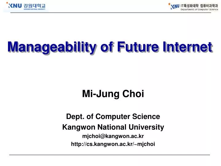 manageability of future internet