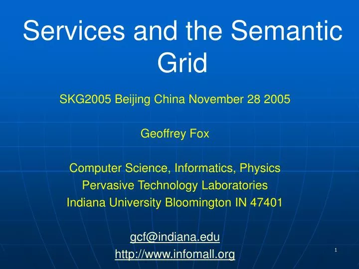services and the semantic grid