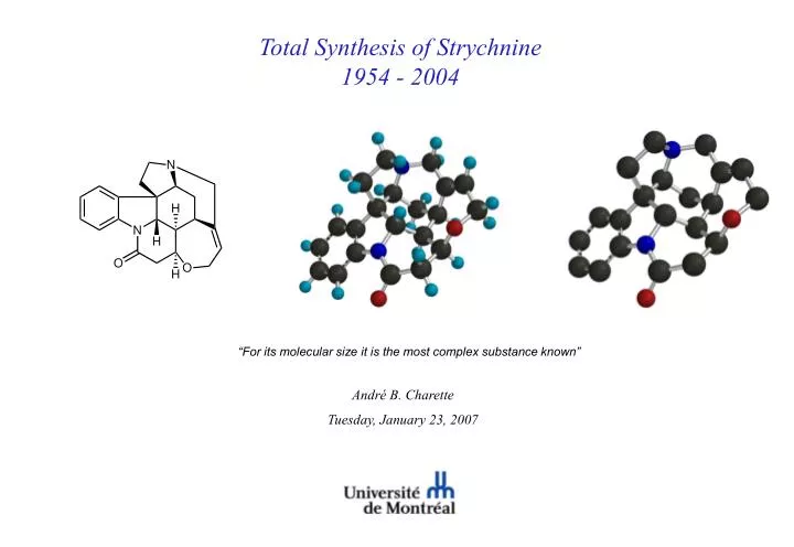 total synthesis of strychnine 1954 2004