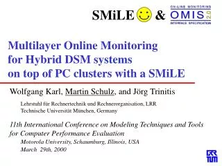 Multilayer Online Monitoring for Hybrid DSM systems on top of PC clusters with a SMiLE