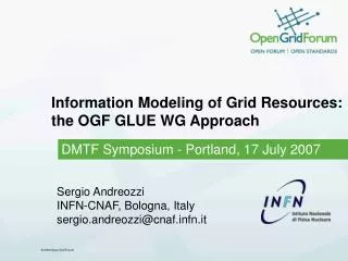 Information Modeling of Grid Resources: the OGF GLUE WG Approach