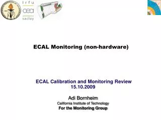 ECAL Monitoring (non-hardware)