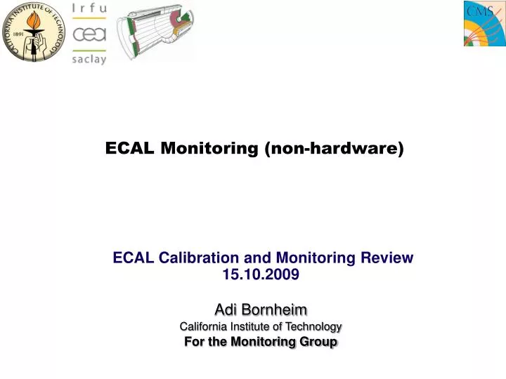 ecal monitoring non hardware