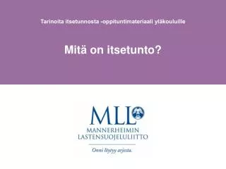 mit on itsetunto