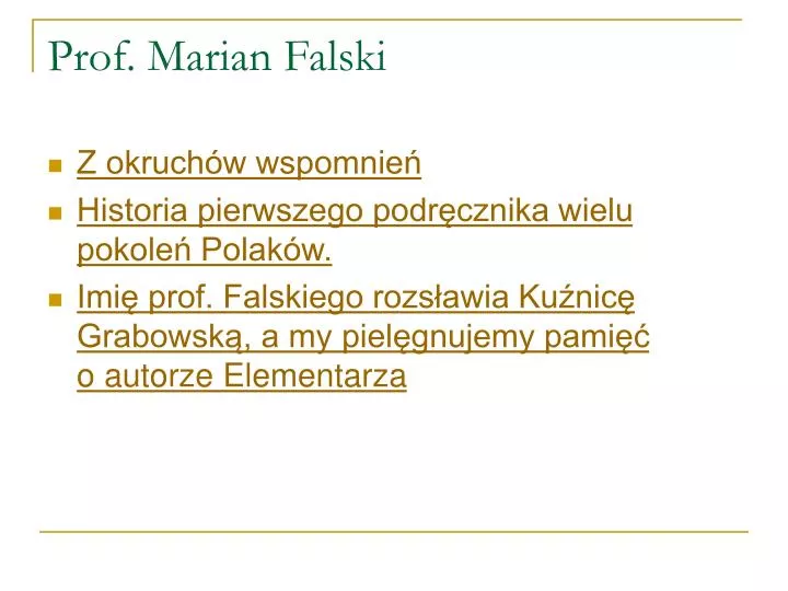 prof marian falski