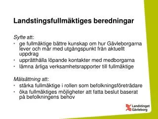 landstingsfullm ktiges beredningar