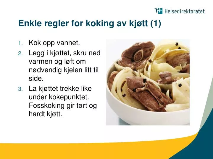 enkle regler for koking av kj tt 1