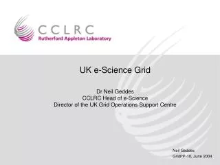 UK e-Science Grid