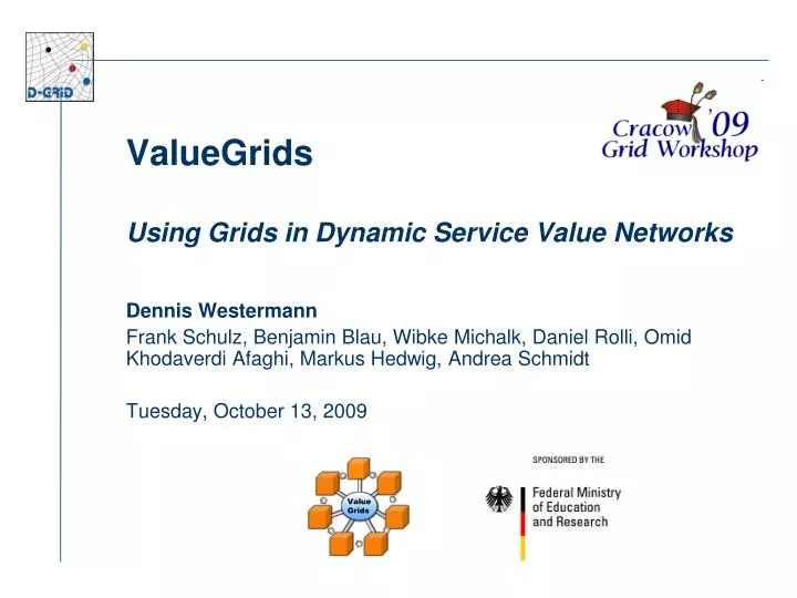 valuegrids using grids in dynamic service value networks