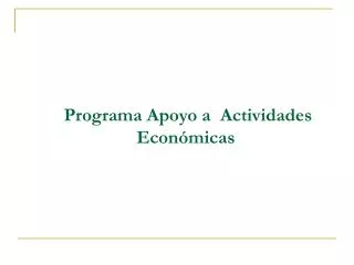 programa apoyo a actividades econ micas
