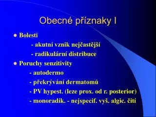 obecn p znaky i