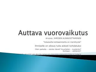 auttava vuorovaikutus