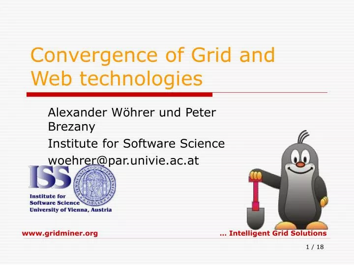 convergence of grid and web technologies