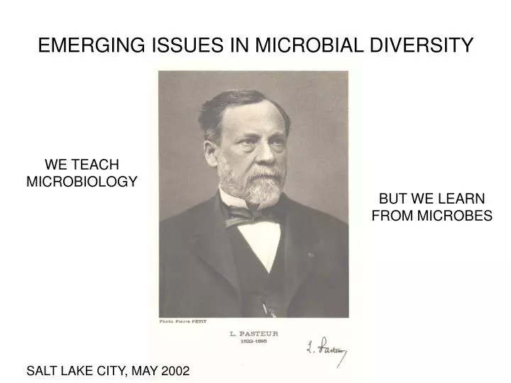 emerging issues in microbial diversity
