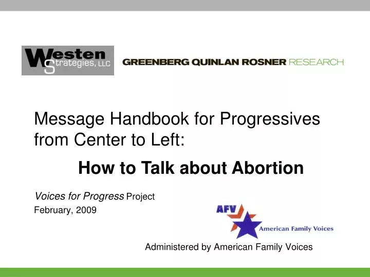 voices for progress project february 2009 administered by american family voices