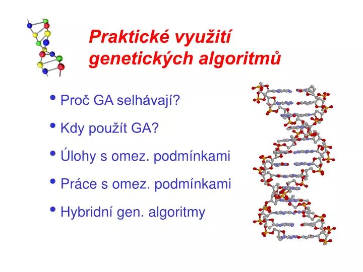 praktick vyu it genetick ch algoritm