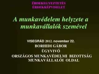 rdekegyeztet s rdekk pviselet