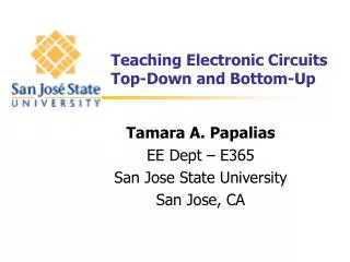 Teaching Electronic Circuits Top-Down and Bottom-Up
