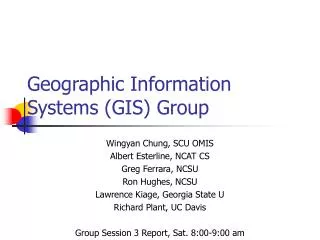 Geographic Information Systems (GIS) Group