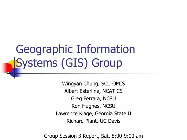 geographic information systems gis group