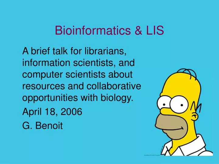 bioinformatics lis