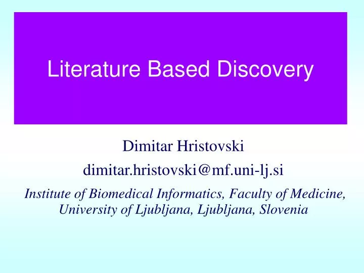literature based discovery