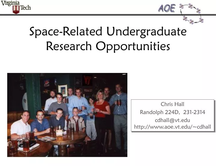 space related undergraduate research opportunities