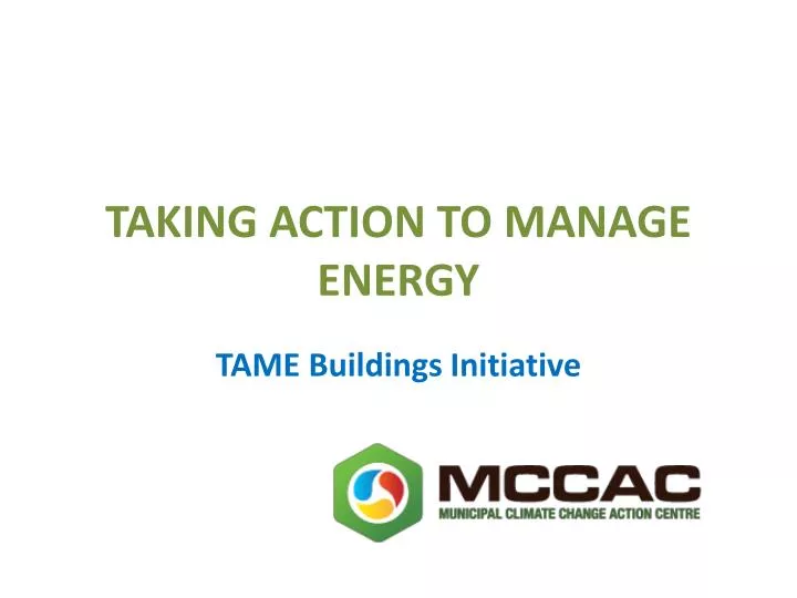 taking action to manage energy