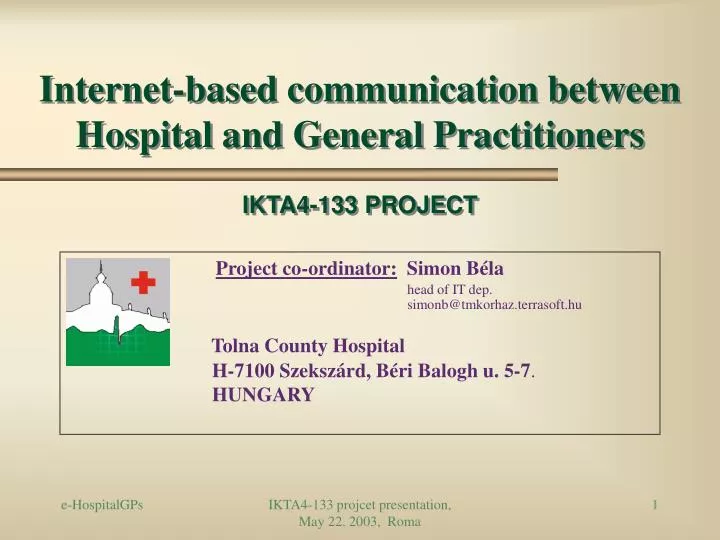 internet based communication between hospital and general practitioners ikta4 133 project