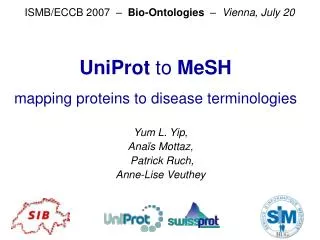 UniProt to MeSH mapping proteins to disease terminologies